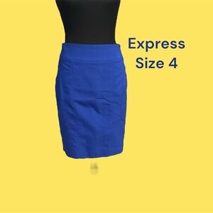SAPPHIRE BLUE PENCIL SKIRT BY EXPRESS SIZE 4 GENTLY WORN